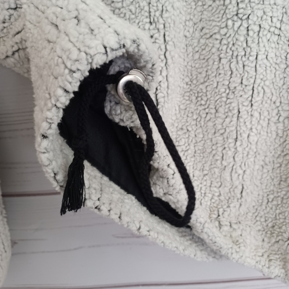 CANYON Women's Sports Athleisure Neutral Sherpa Fleece Pullover Sweater Top Coat - Picture 10 of 11